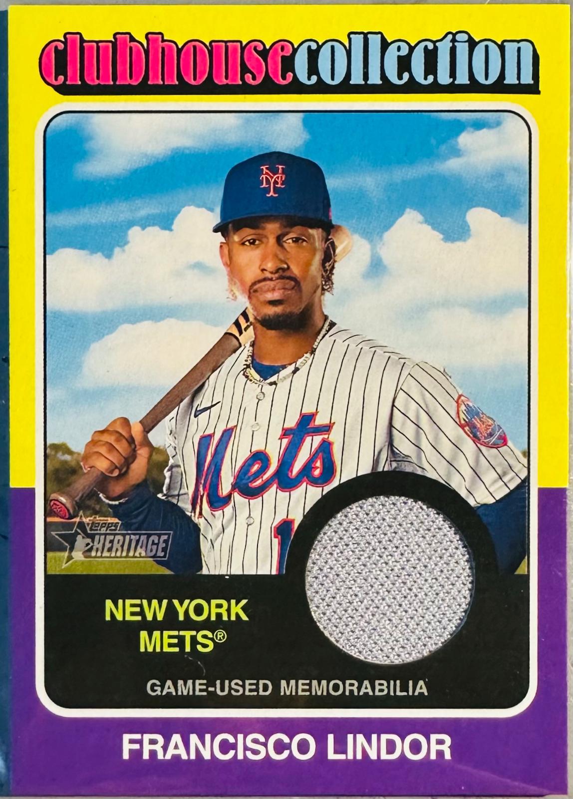 Francisco Lindor #CCR-FL 2024 Topps Heritage Baseball Clubhouse Collection Relic