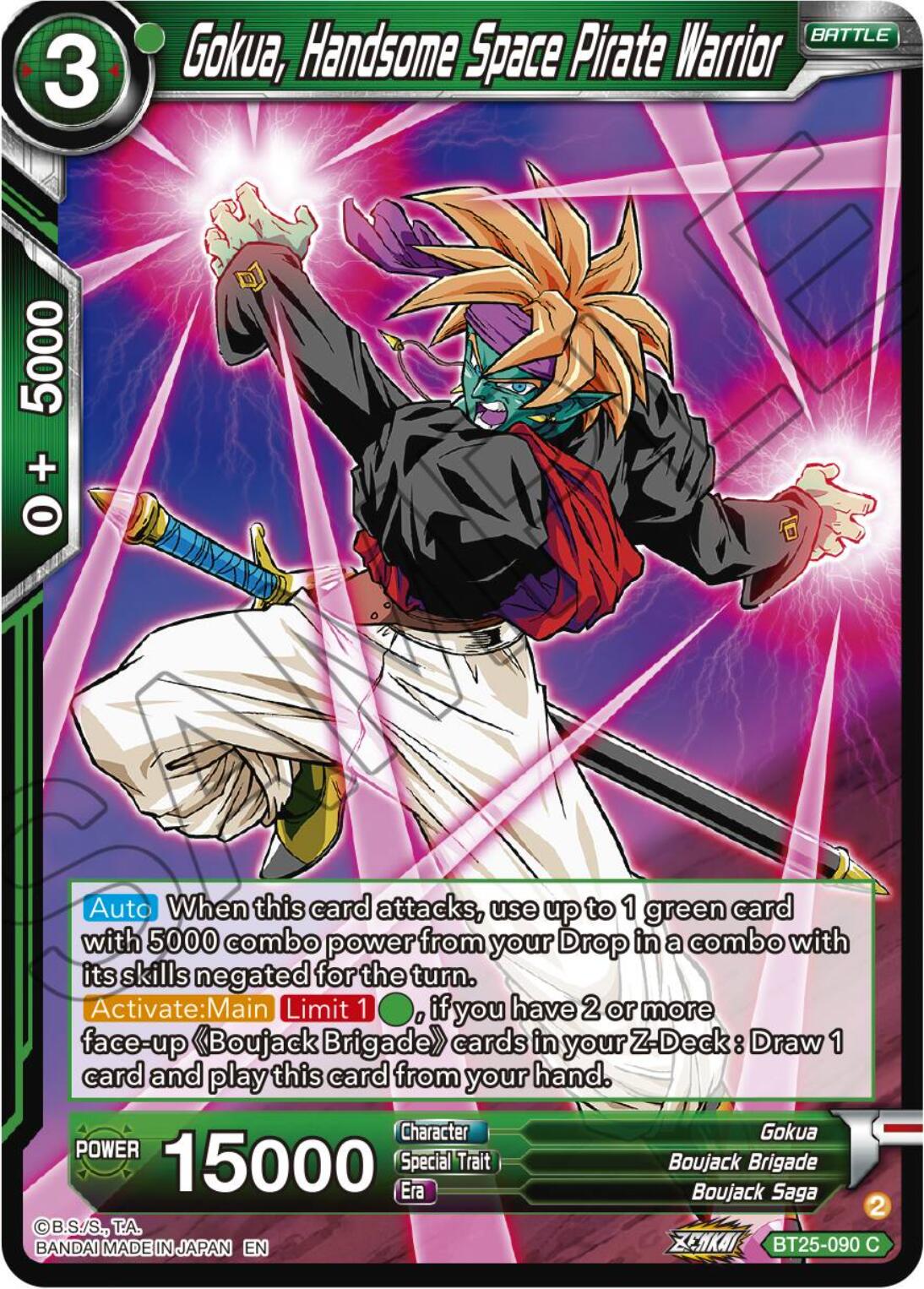 Gokua, Handsome Space Pirate Warrior BT25-090 Dragon Ball Super Legend of the Dragon Balls