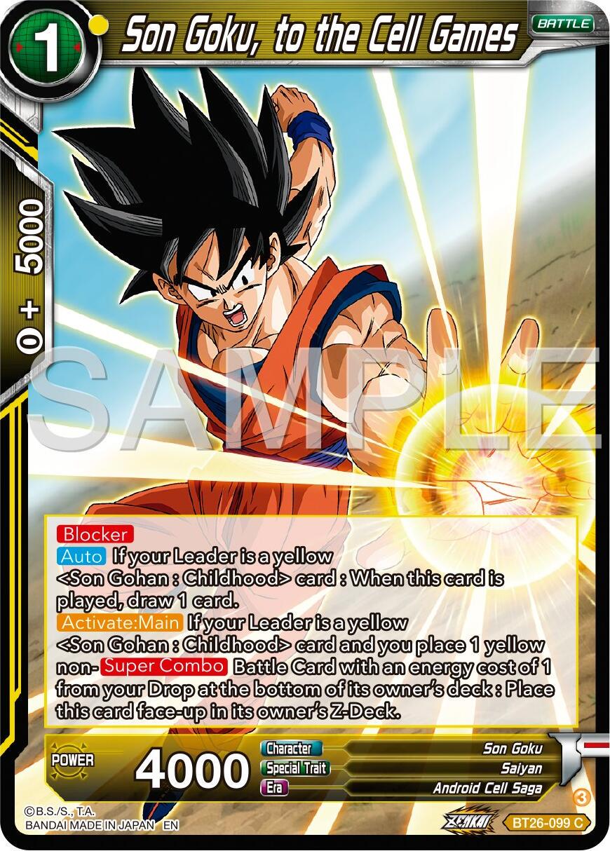 Son Goku, to the Cell Games BT26-099 Dragon Ball Super Ultimate Advent
