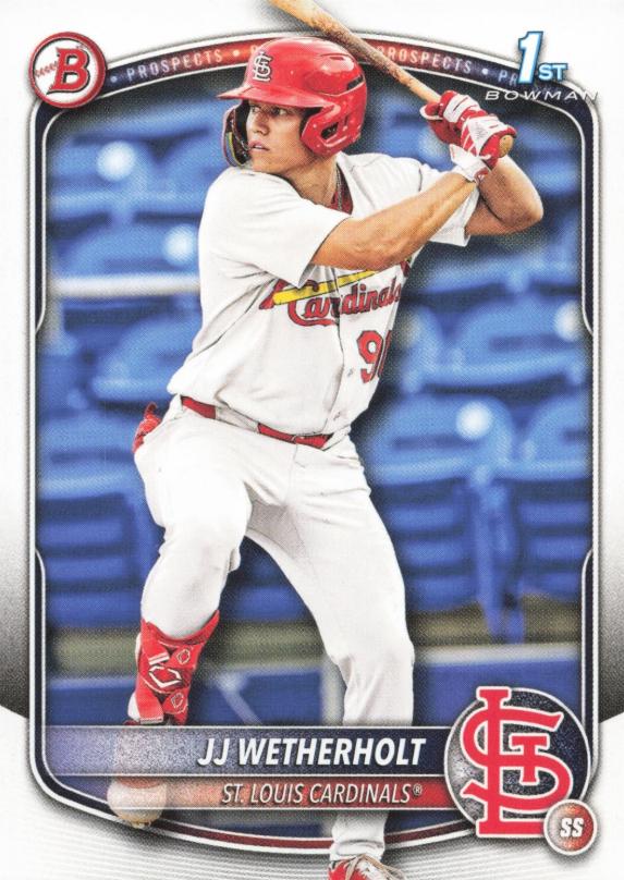 JJ Wetherholt #BP-22 Baseball Cards 2025 Bowman Prospects