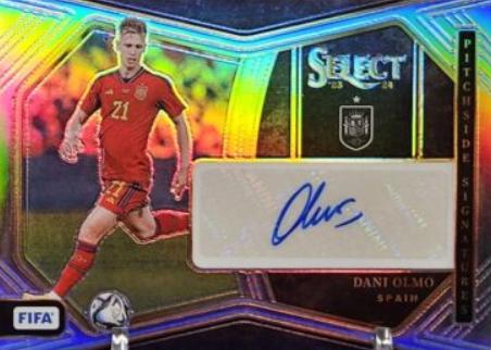 Dani Olmo #5 Soccer Cards 2023 Panini Select FIFA Pitchside Signatures