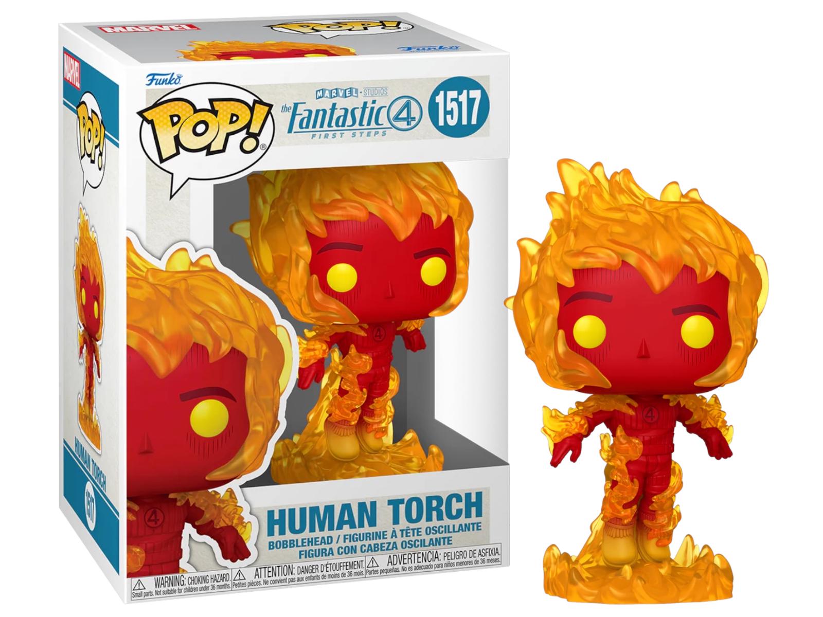 Human Torch #1517 Marvel Funko Pop box and figure