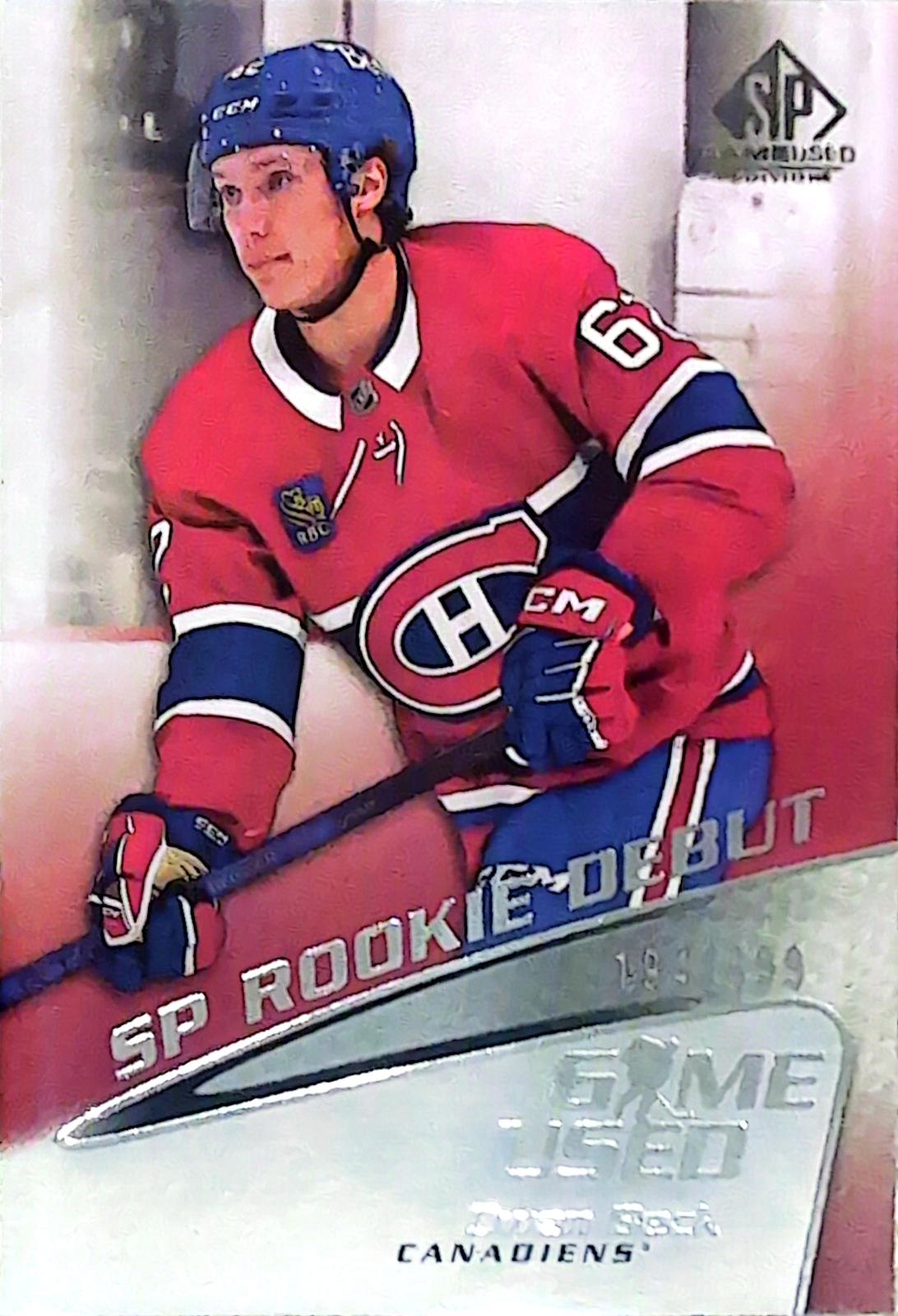 Owen Beck #R-10 Hockey Cards 2023 SP Game Used Retro Rookie Debut