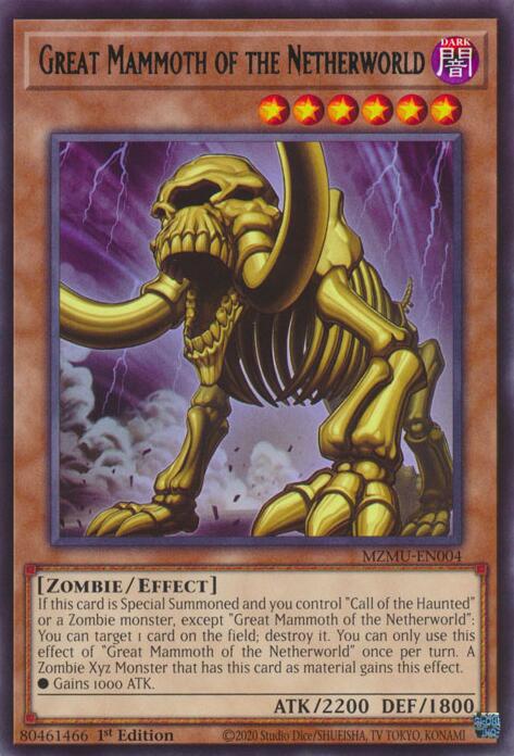 Great Mammoth of the Netherworld MZMU-EN004 Prices | YuGiOh Maze
