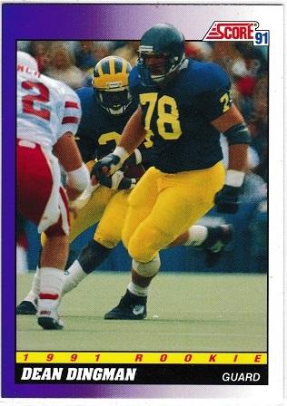 Dean Dingman #614 Football Cards 1991 Score