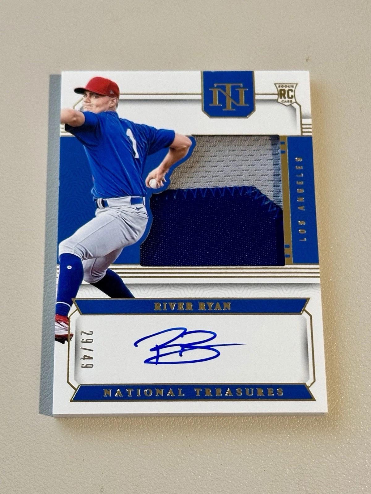 River Ryan #24 Baseball Cards 2024 Panini National Treasures Silhouette Signature