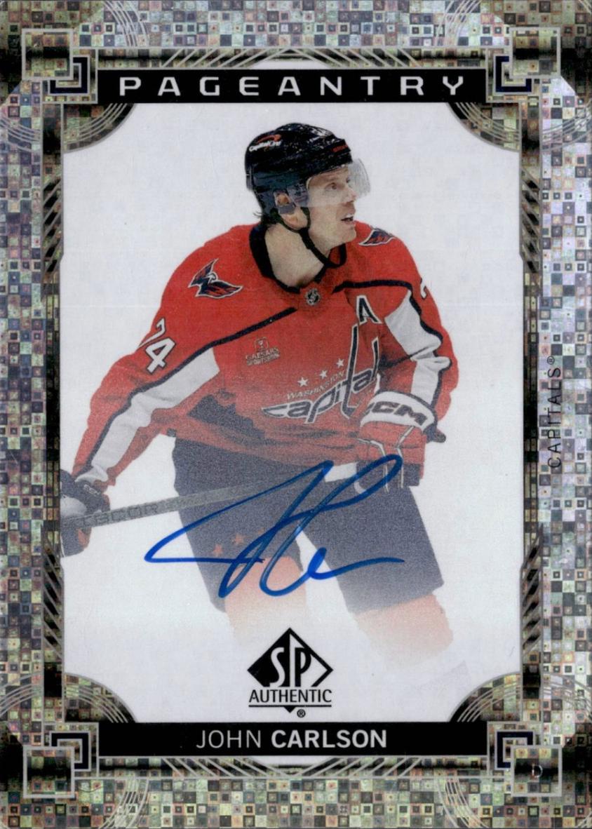 John Carlson #P-25 2024 Sp Authentic Pageantry Auto Hockey