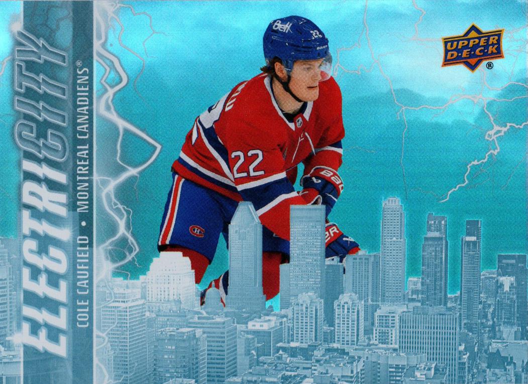Cole Caufield #EC-30 Hockey Cards 2024 Upper Deck ElectriCITY