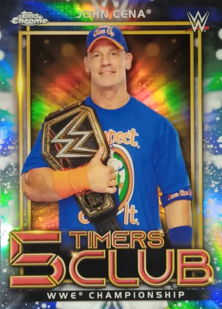 John Cena #5T-6 Wrestling Cards 2021 Topps Chrome WWE 5 Timers Club