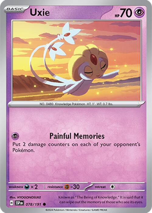Uxie #78 Pokemon Surging Sparks