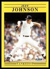 Jeff Johnson #U-44 Baseball Cards 1991 Fleer Update