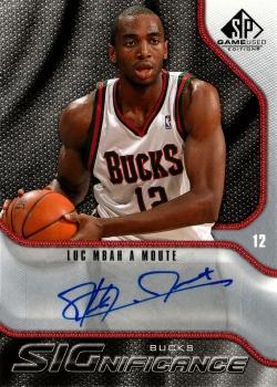 Luc Mbah A Moute #S-LM 2009-10 SP Game Used Basketball SIGnificance