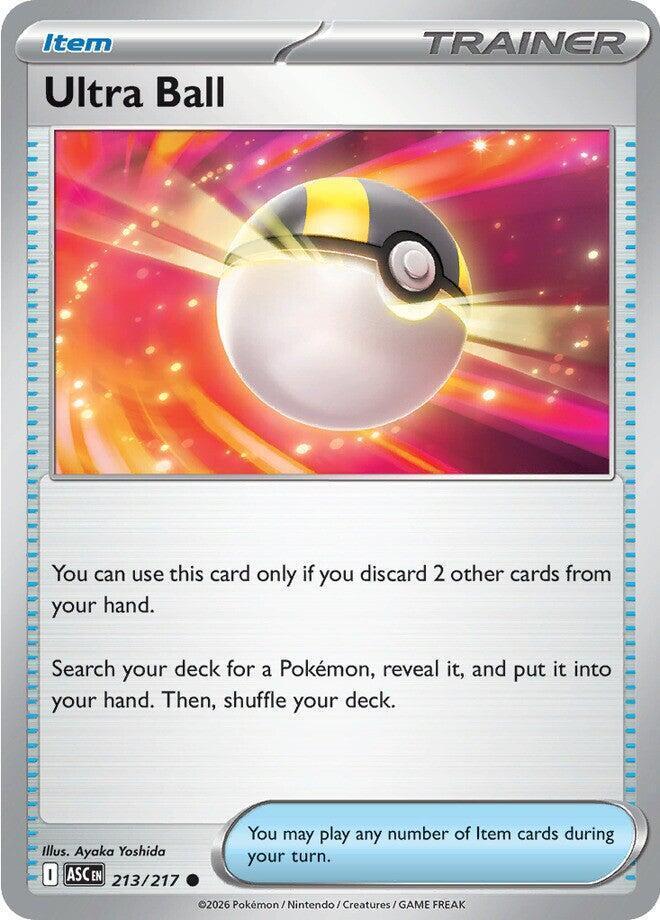 Ultra Ball [Reverse Holo] #213 Prijzen | Pokemon Ascended Heroes ...