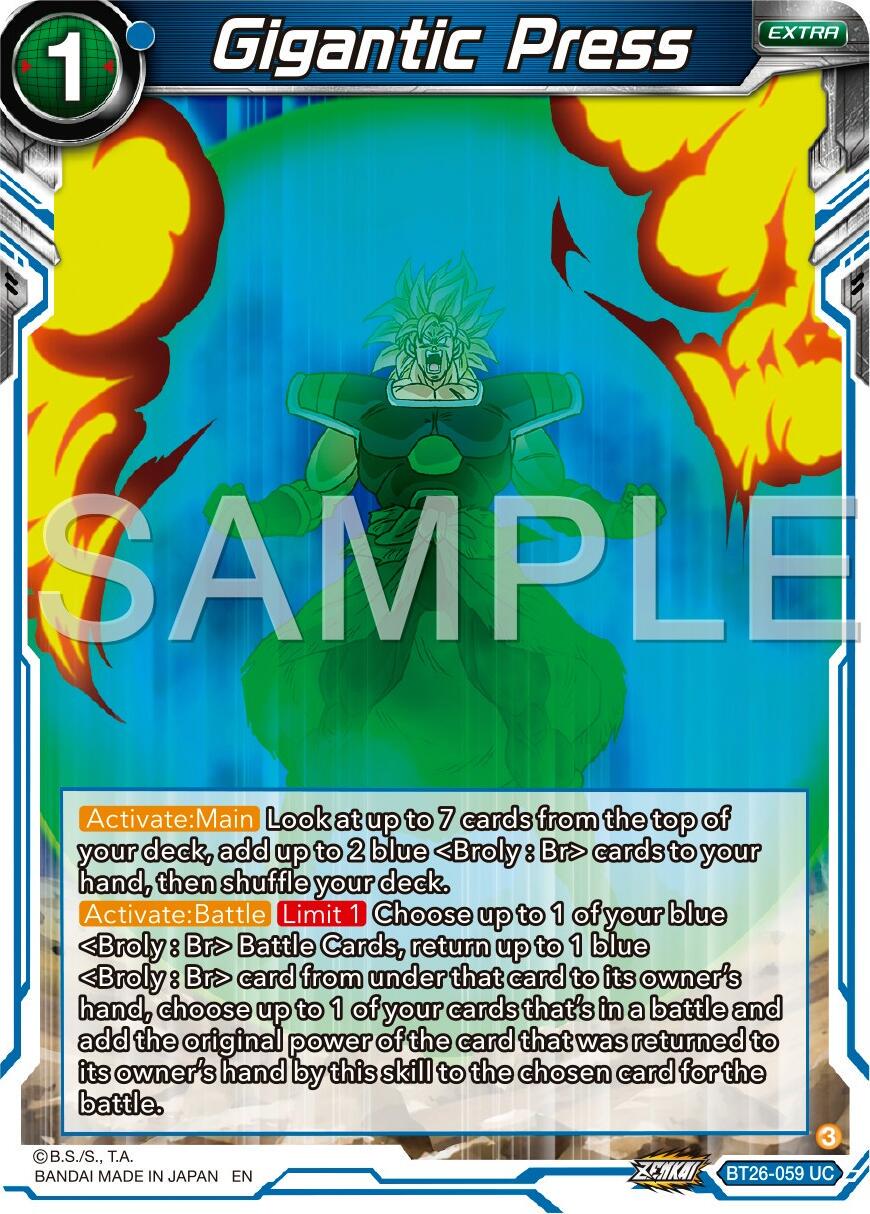 Gigantic Press BT26-059 Dragon Ball Super Ultimate Advent