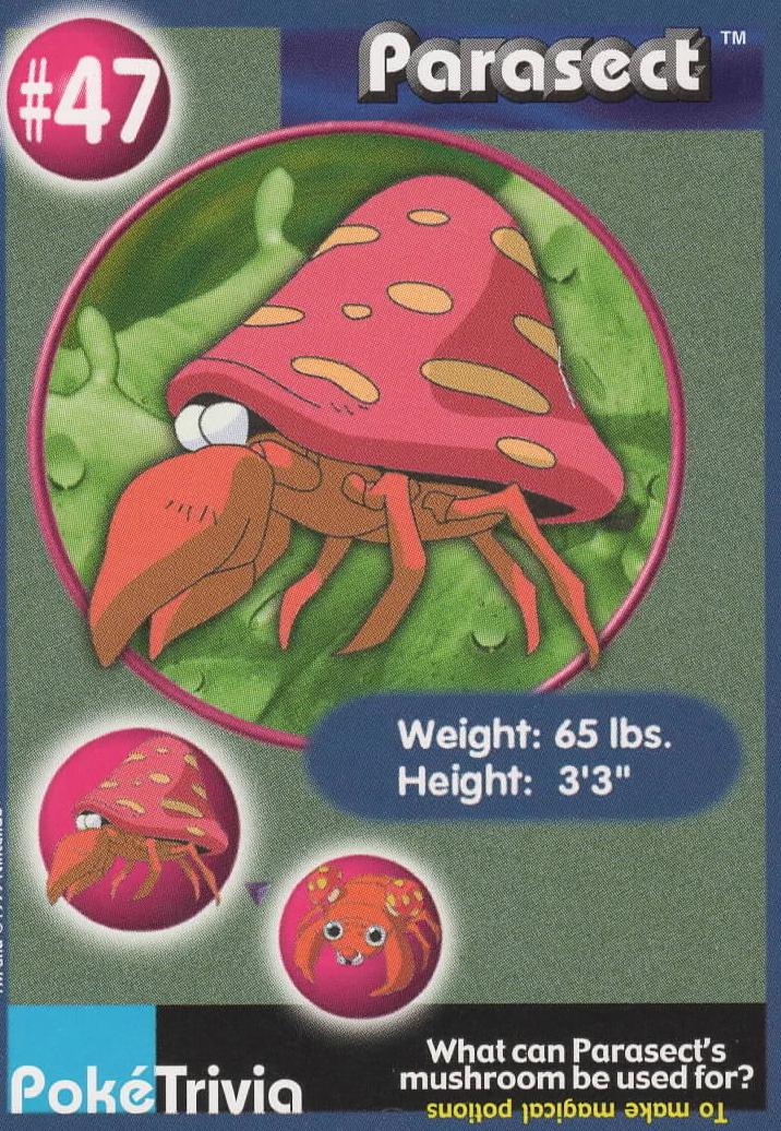 Parasect #47 Pokemon Burger King