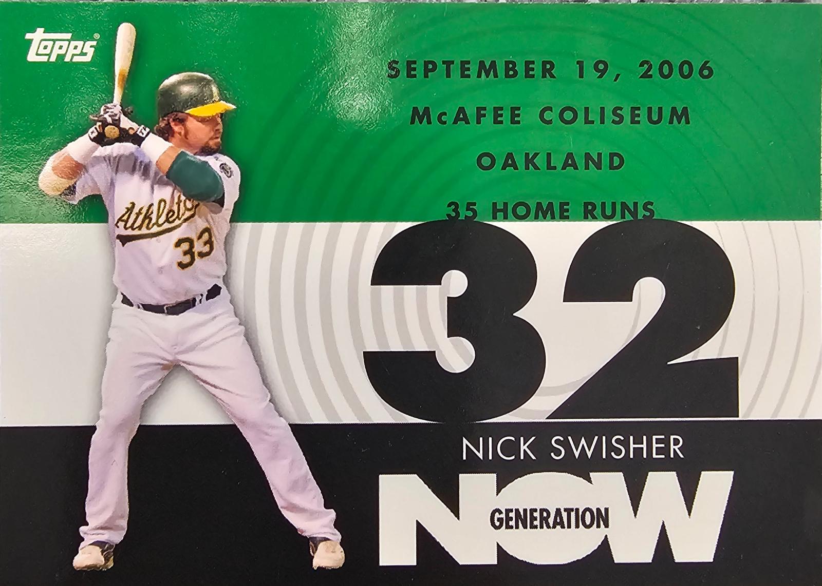 Nick Swisher #GN391 Baseball Cards 2007 Topps Generation Now