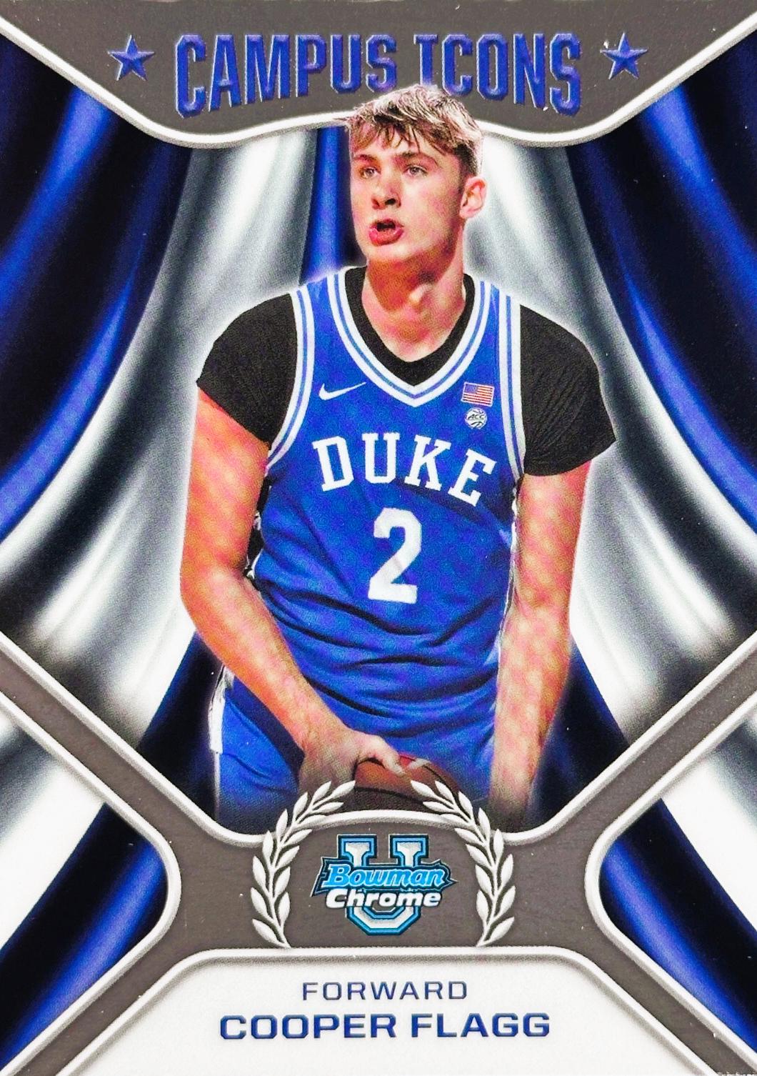 Cooper Flagg #CI-1 Basketball Cards 2024 Bowman Chrome University Campus Icons