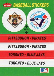 Pittsburgh Pirates - Toronto Blue Jays Team Sticker