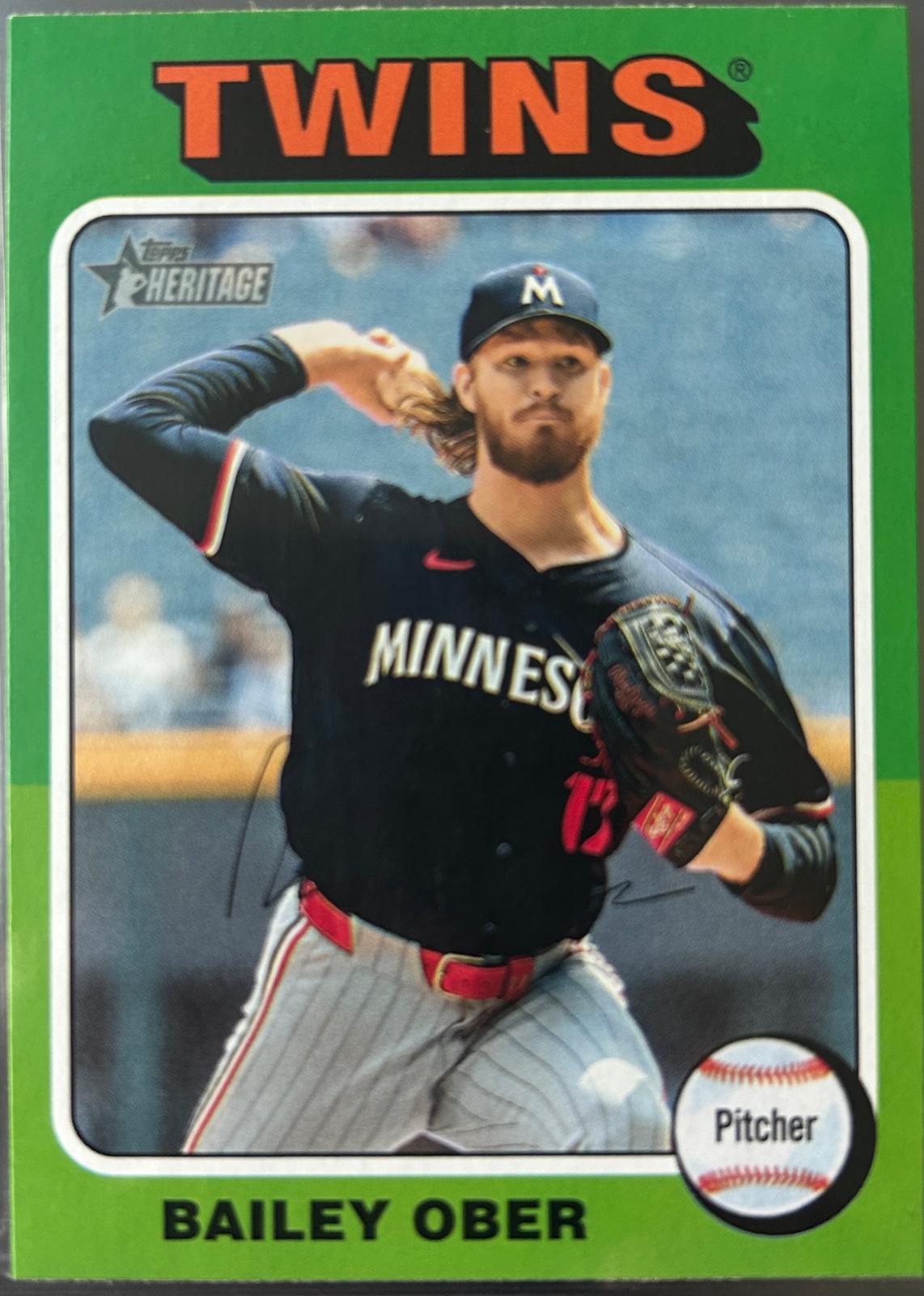 Bailey Ober #536 Baseball Cards 2024 Topps Heritage
