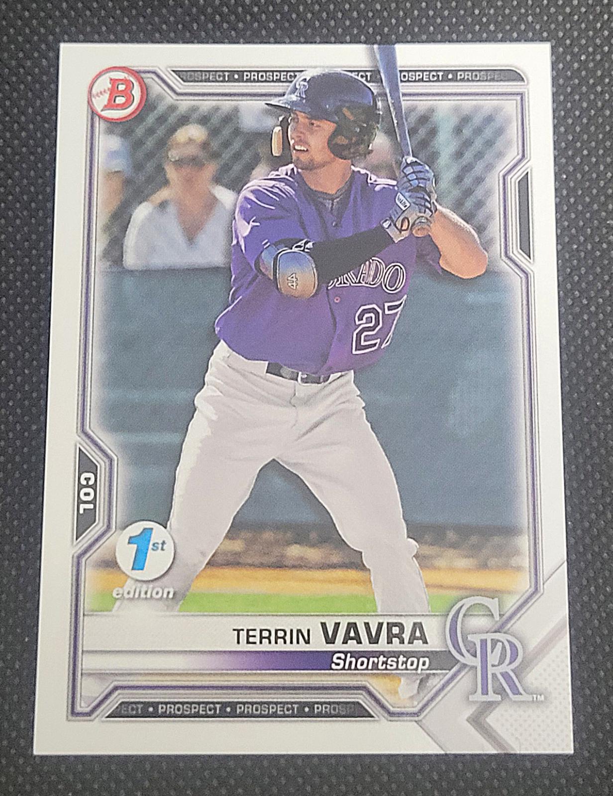 Terrin Vavra #BFE-100 Baseball Cards 2021 Bowman 1st Edition