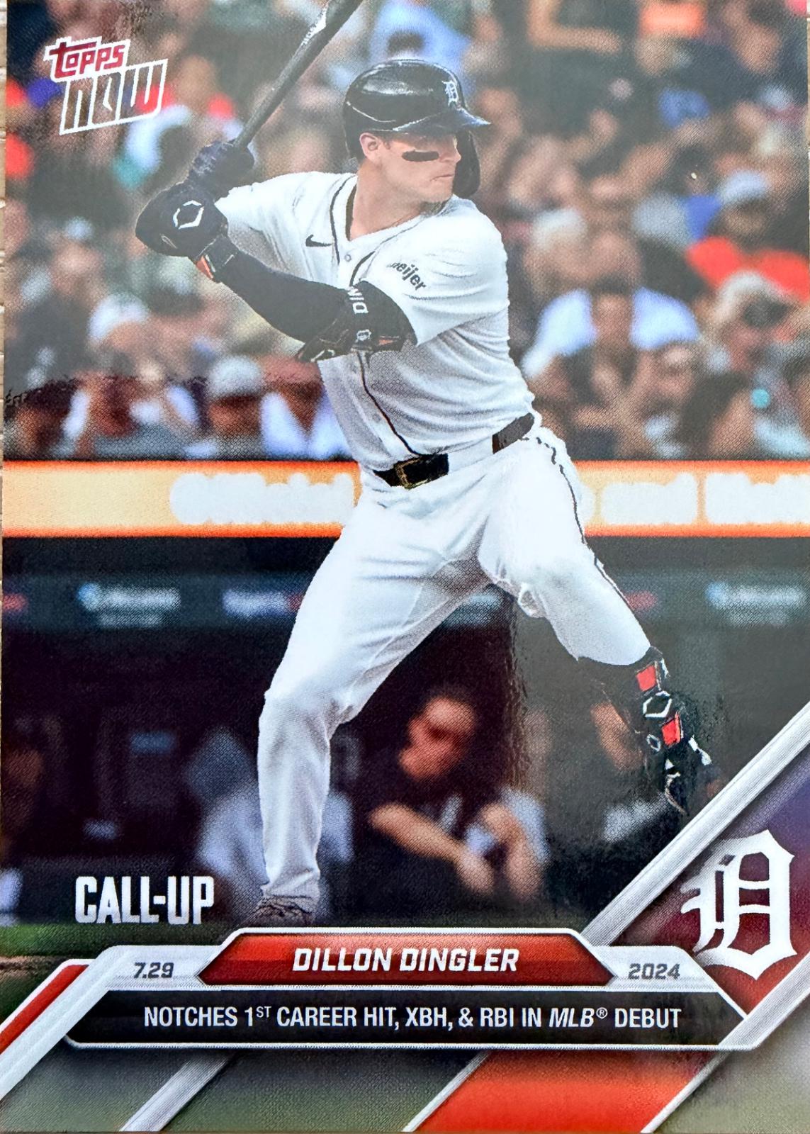 Dillon Dingler #493 2024 Topps Now Baseball