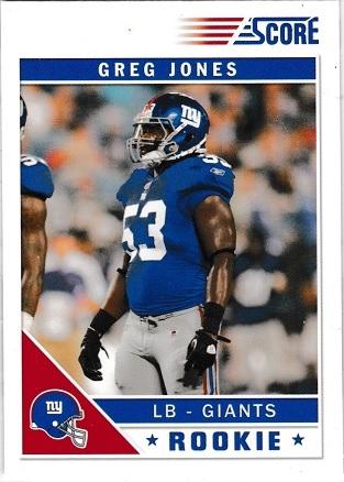 Greg Jones #336 Football Cards 2011 Panini Score