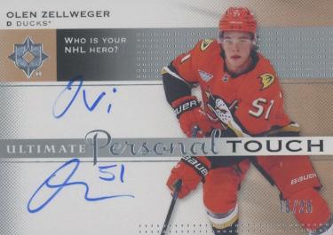 Olen Zellweger #PTS-OZ 2024 Ultimate Collection Personal Touch Signatures Hockey