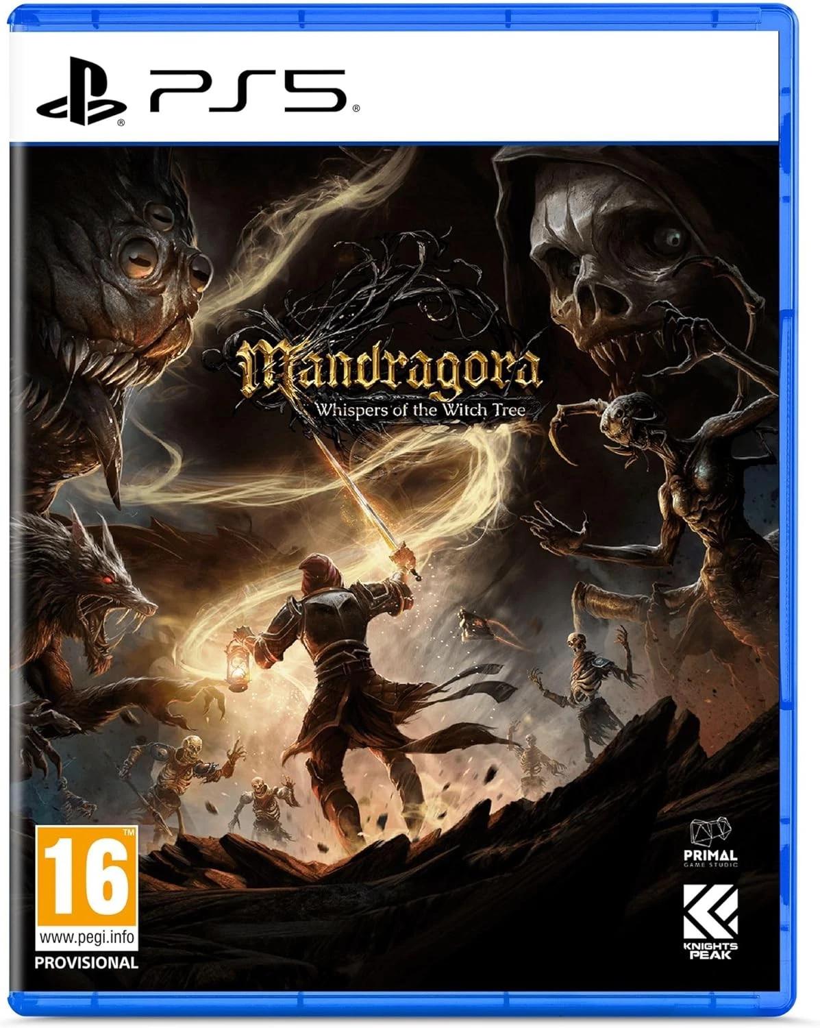 Carátula de Mandragora: Whispers Of The Witch Tree para PS5 (edición PAL España)