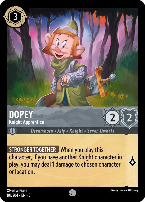 Dopey - Knight Apprentice #181 Lorcana Shimmering Skies
