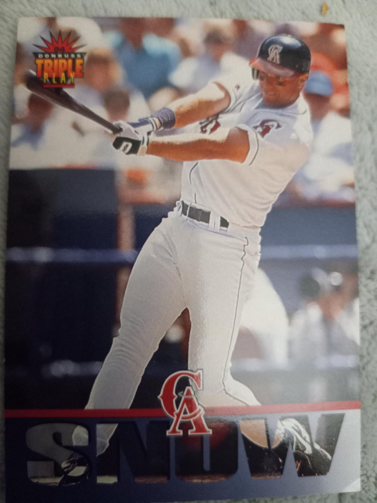 J.T. Snow #20 Baseball Cards 1994 Donruss Triple Play