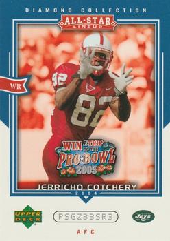 Jerricho Cotchery #AS44 2004 Upper Deck Diamond Collection All Star Lineup Pro Bowl Sweepstakes Football