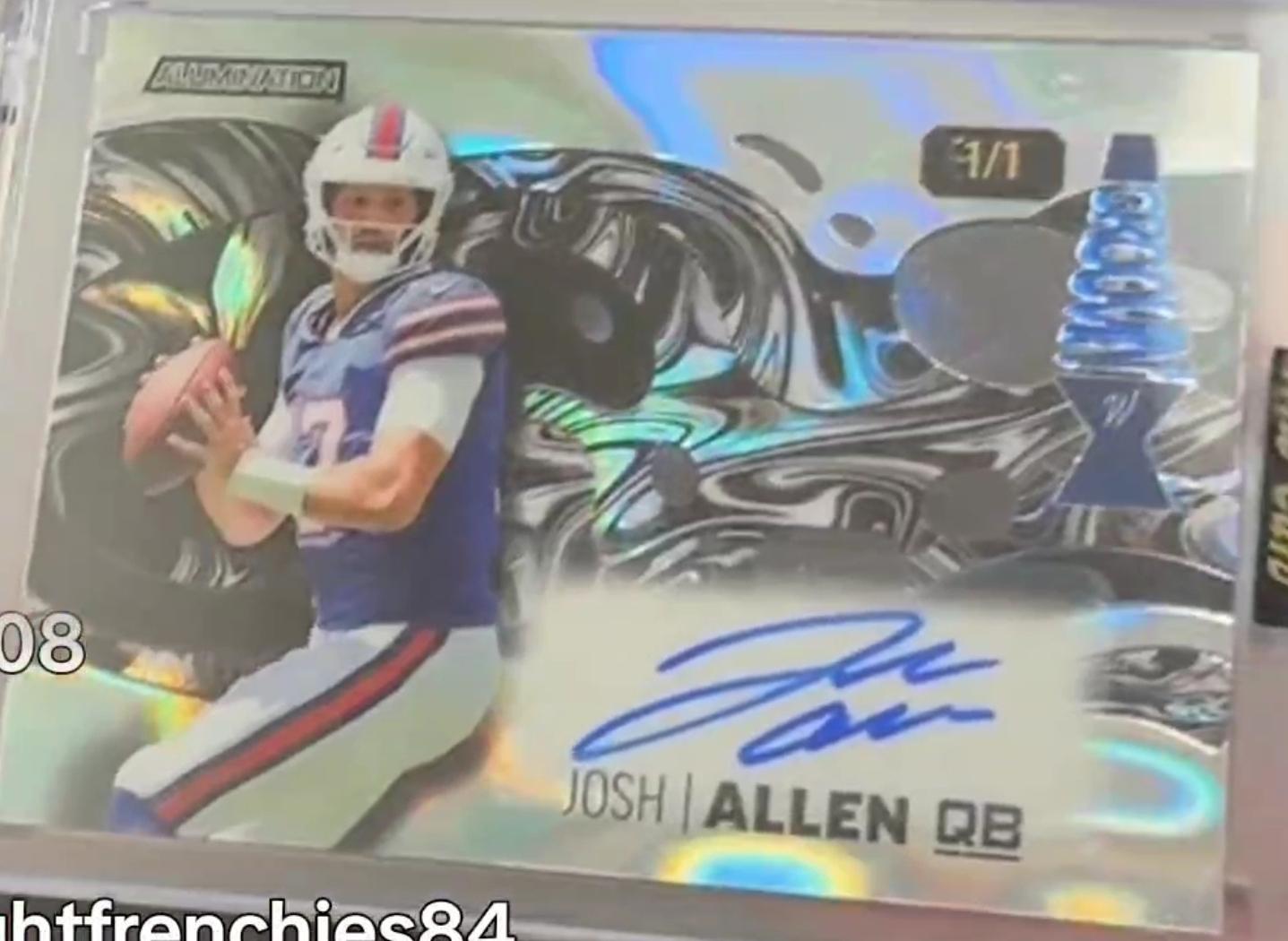 Josh Allen #AGA-JA 2024 Wild Card Alumination Just The Hits Groovin Auto Lava Football