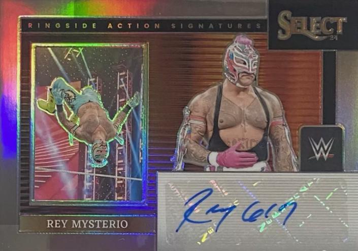 Rey Mysterio #RA-RMY Wrestling Cards 2024 Panini Select WWE Ringside Action Signatures