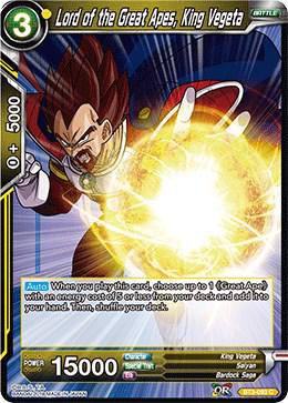 Lord of the Great Apes, King Vegeta BT3-093 Dragon Ball Super Cross Worlds