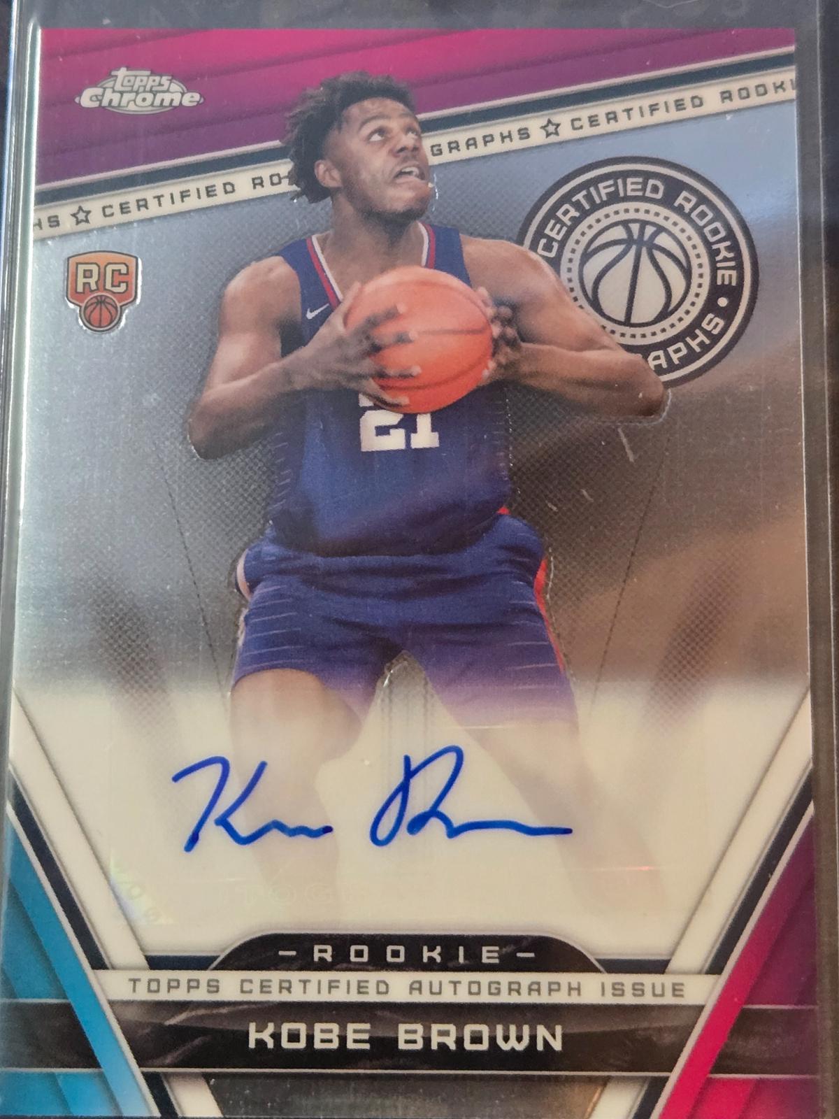 Kobe Brown #CRA-KB Basketball Cards 2023 Topps Chrome Certified Rookie Autograph