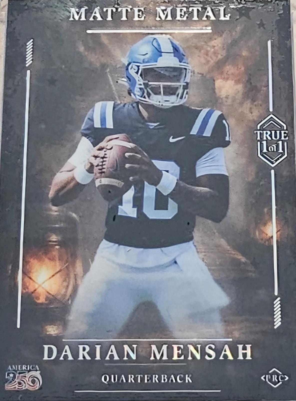Darian Mensah #MM250T10RD4-DM 2026 Wild Card Matte Metal 250th Promo Football
