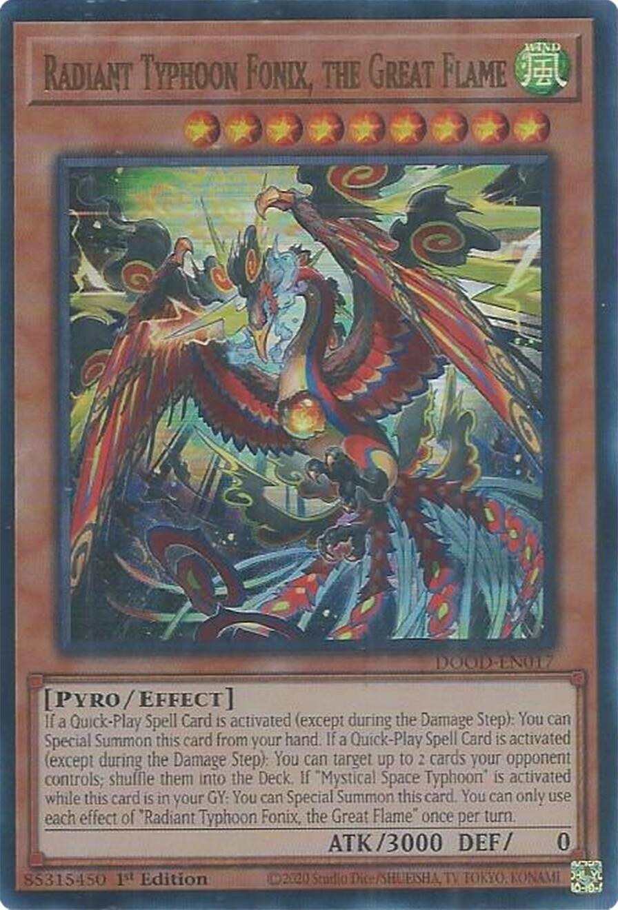 Radiant Typhoon Fonix, the Great Flame DOOD-EN017 Prices | YuGiOh