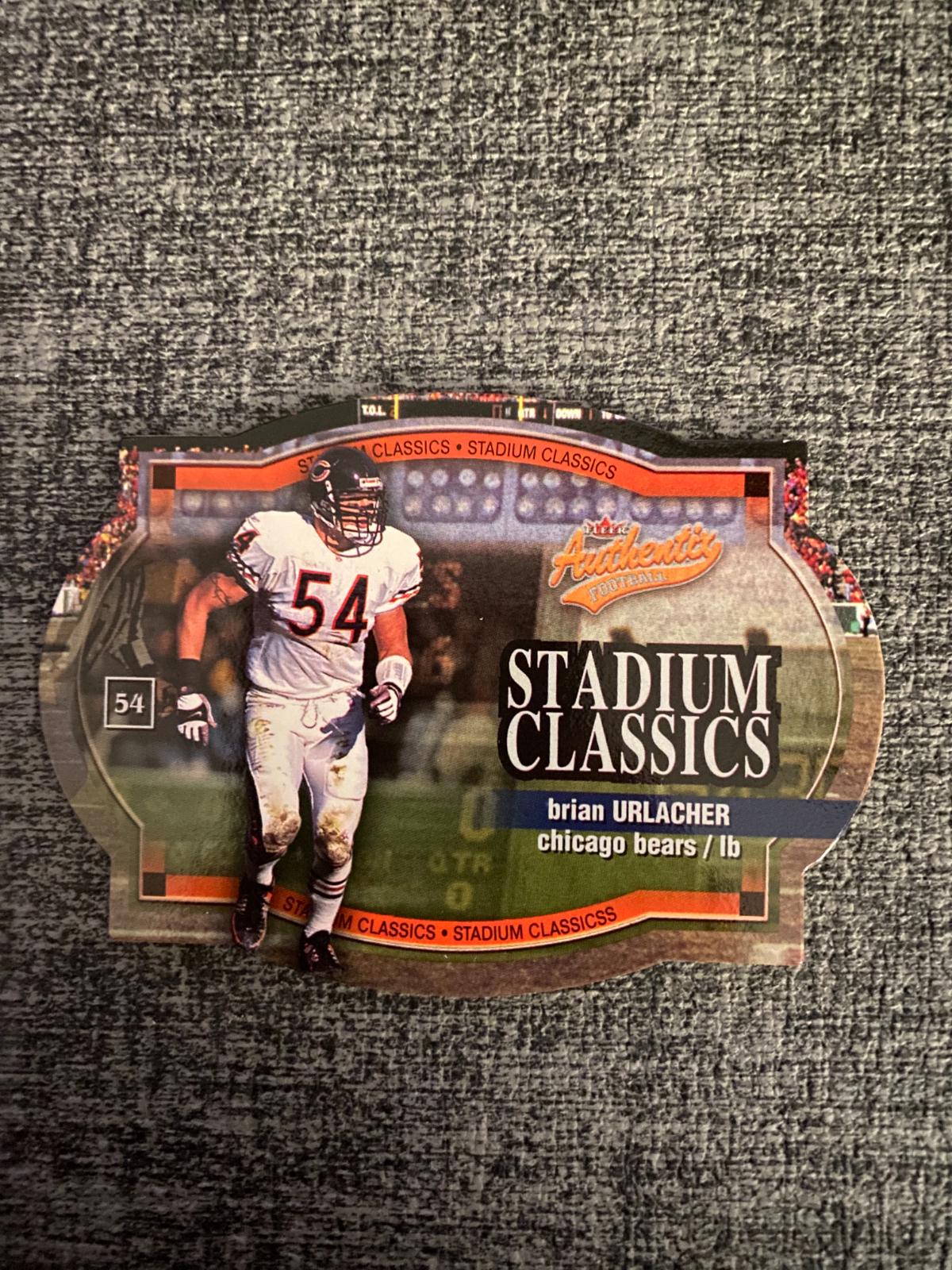 Brian Urlacher #1 Football Cards 2003 Fleer Authentix Stadium Classics
