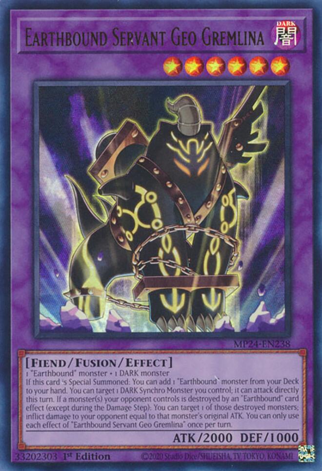Earthbound Servant Geo Gremlina MP24-EN238 YuGiOh 25th Anniversary Tin: Dueling Mirrors