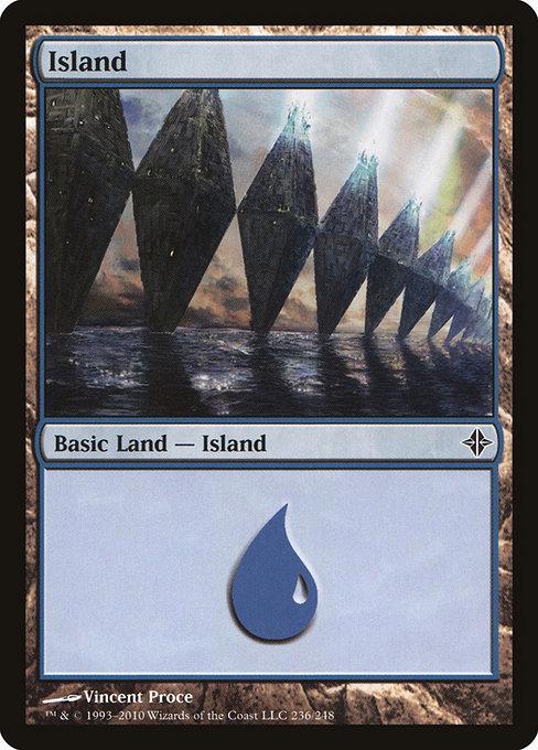 Island #236 Magic Rise of the Eldrazi