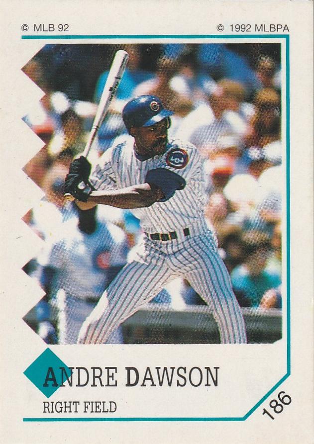 Andre Dawson #186 1992 Panini Stickers Baseball