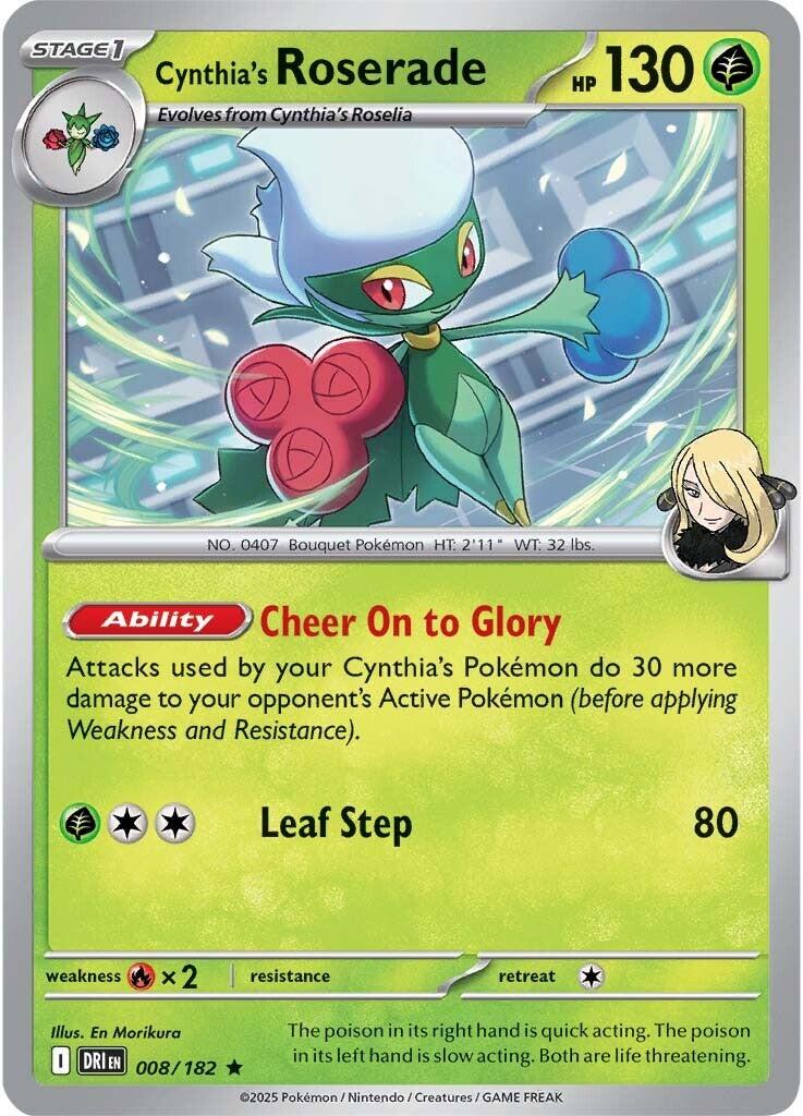 Cynthia's Roserade #8 Pokemon Destined Rivals