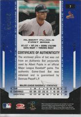Back | Albert Pujols Baseball Cards 2004 Leaf Certified Materials