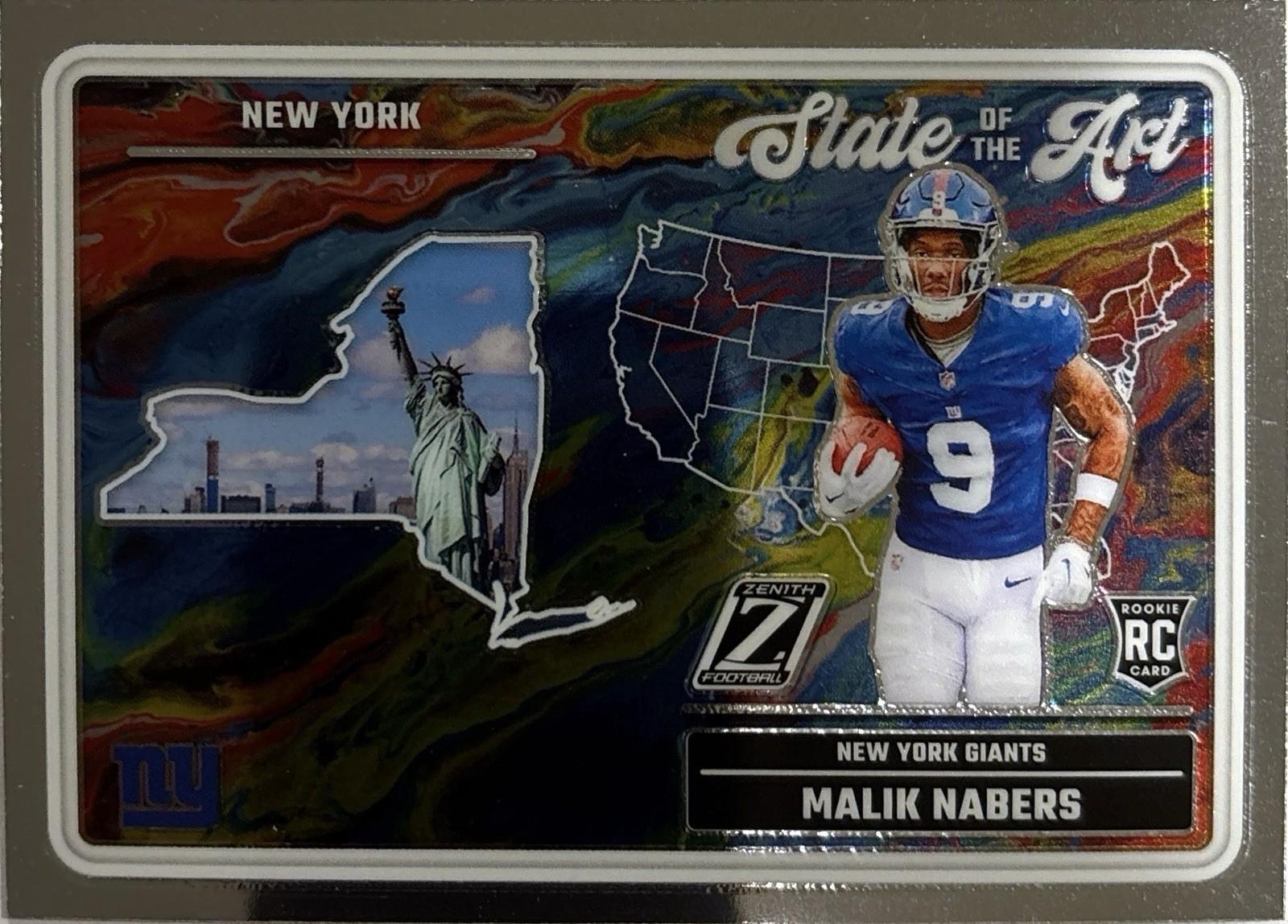 Malik Nabers #23 Football Cards 2024 Panini Zenith State of the Art
