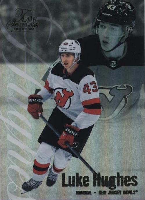 Luke Hughes #40 2023 Fleer Ultra Flair Showcase Showtime Hockey