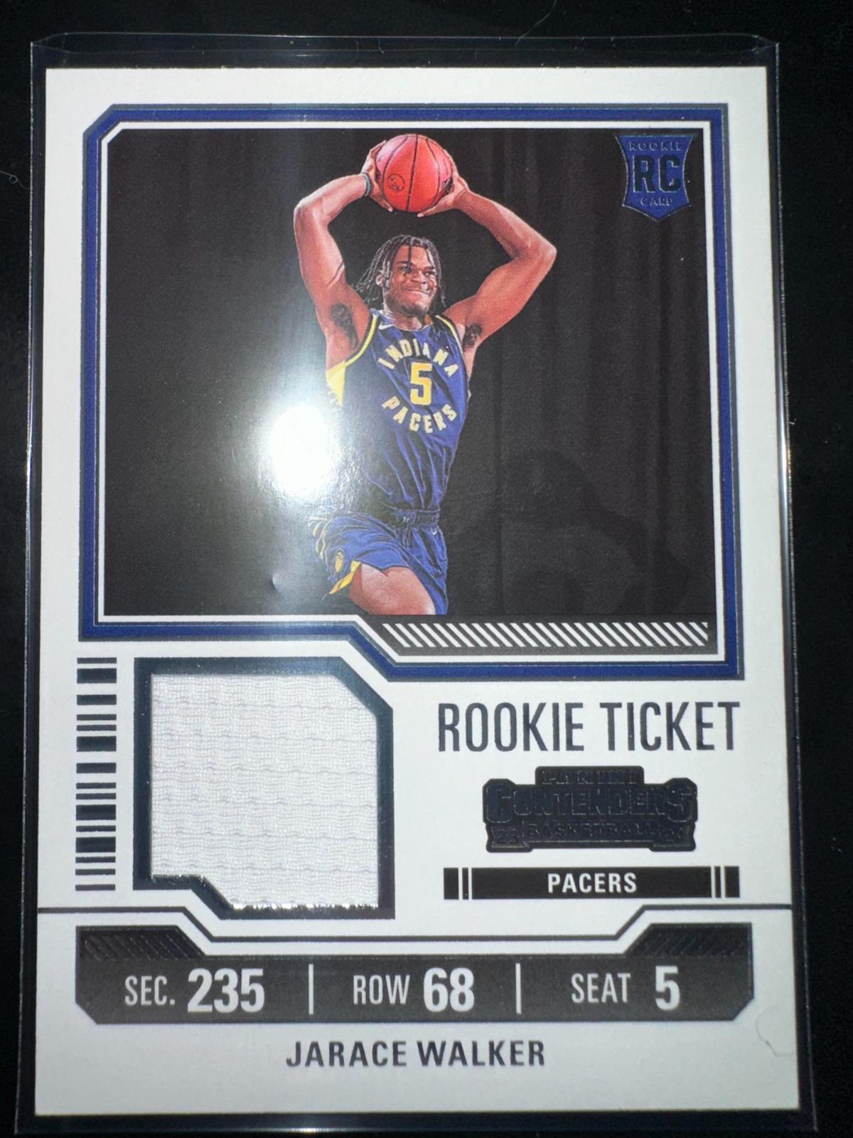 Jarace Walker #RTS-WKR Basketball Cards 2023 Panini Contenders Rookie Ticket Swatch