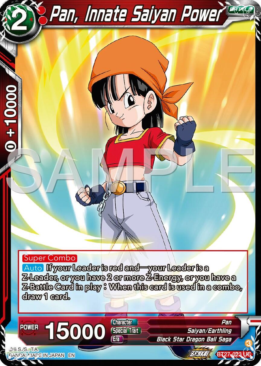 Pan, Innate Saiyan Power BT27-023 Dragon Ball Super: History of Z