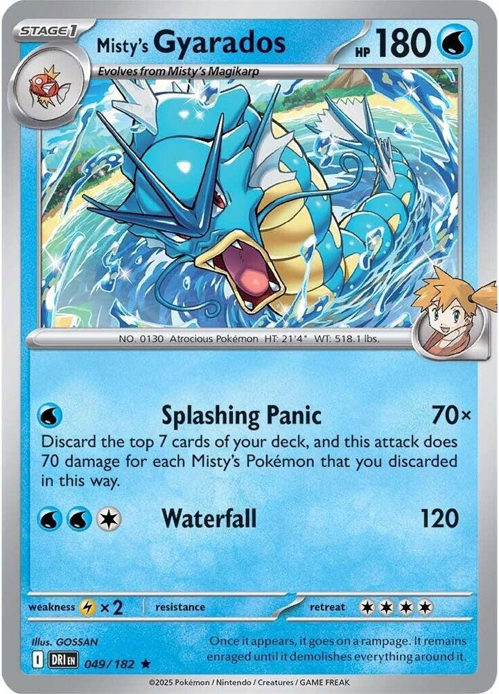 Misty's Gyarados #49 Pokemon Destined Rivals