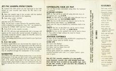 Full Cover Back | Jet Pac ZX Spectrum