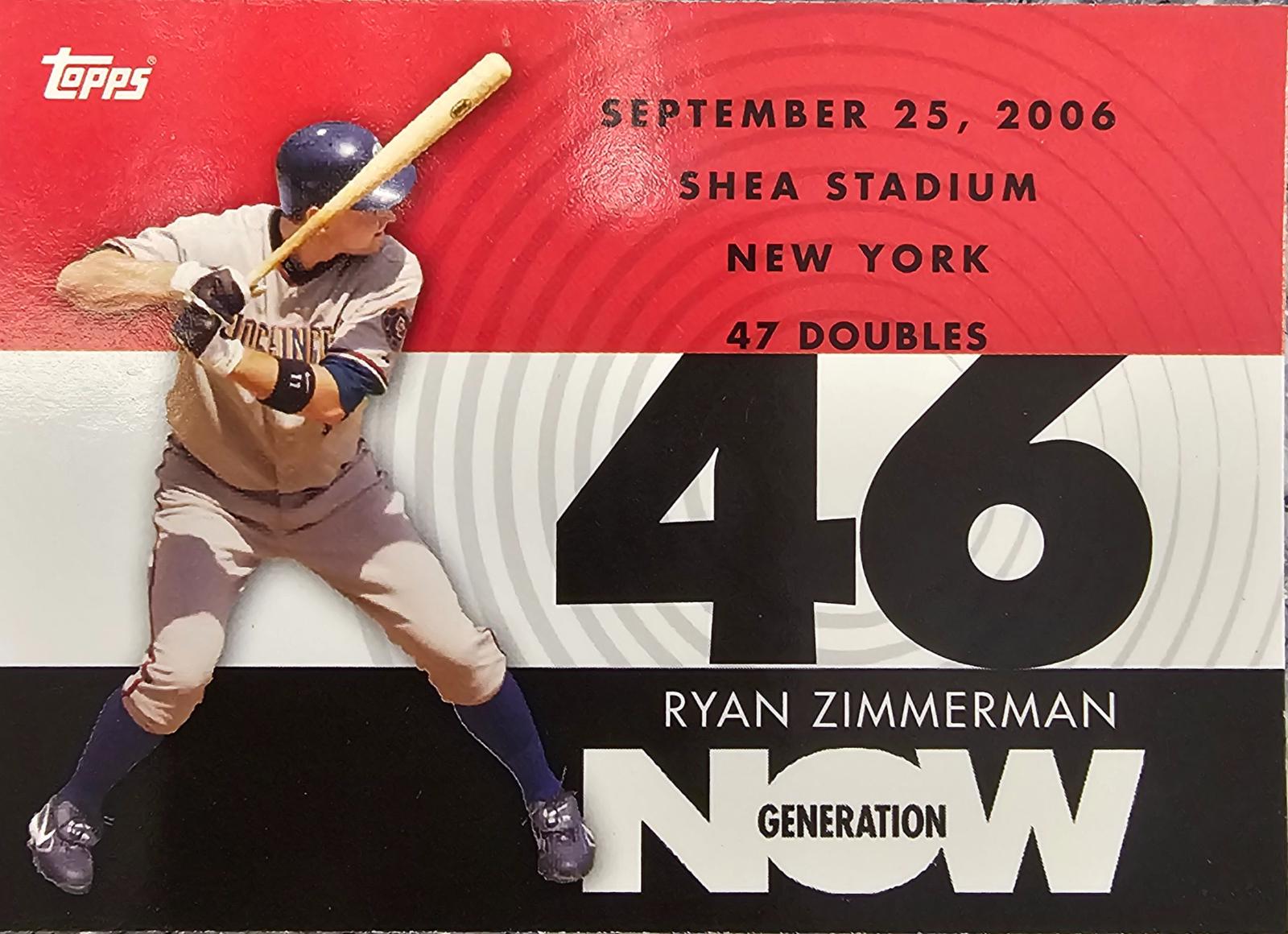 Ryan Zimmerman #GN264 Baseball Cards 2007 Topps Generation Now